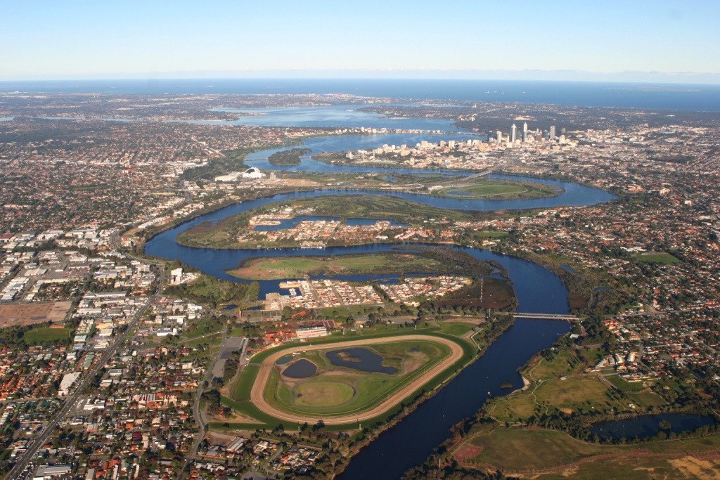 The Swan River and Perth Aerial view of the Swan River and… Flickr
