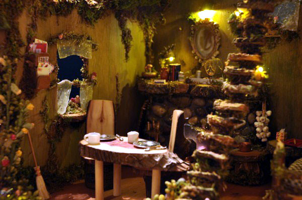 Fairy House Interior at Night Our new fairy house is final… Flickr