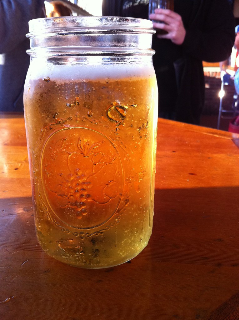 Mason Jar of Beer at Miller's Field in Pacific Beach, CA Flickr