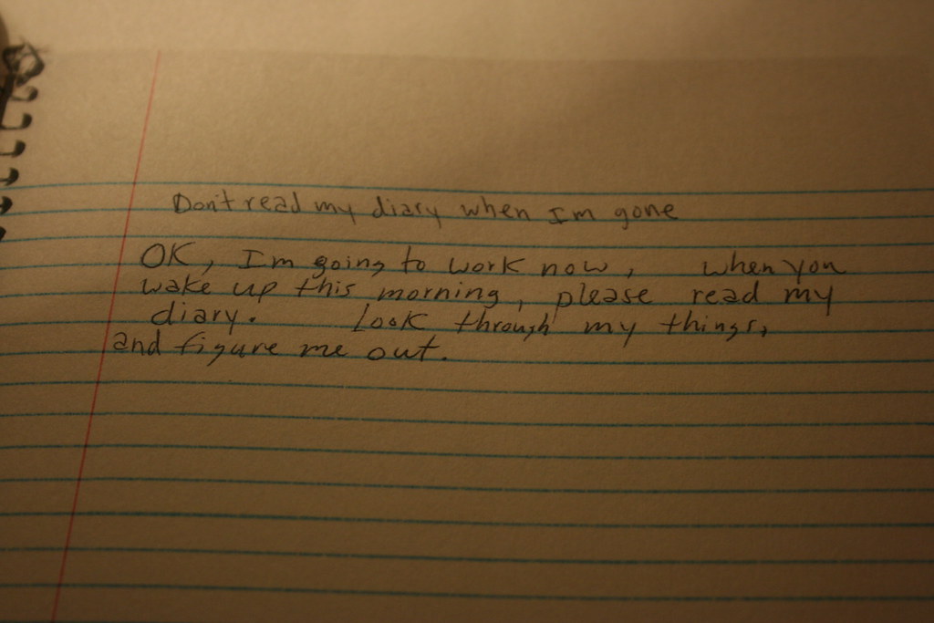 Don't read my diary when I'm gone. This is Kurt Cobain's j… Flickr