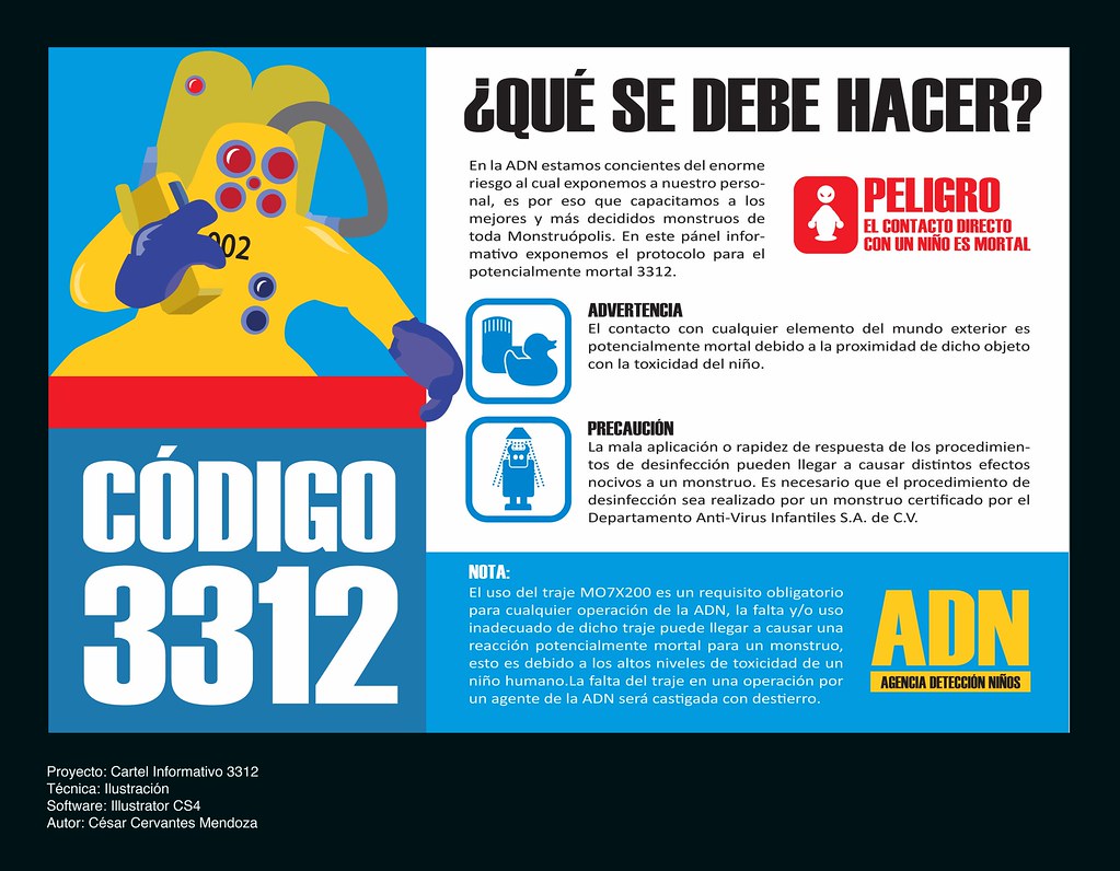3312 Cartel Informativo para el código 3312 César Cervantes Flickr