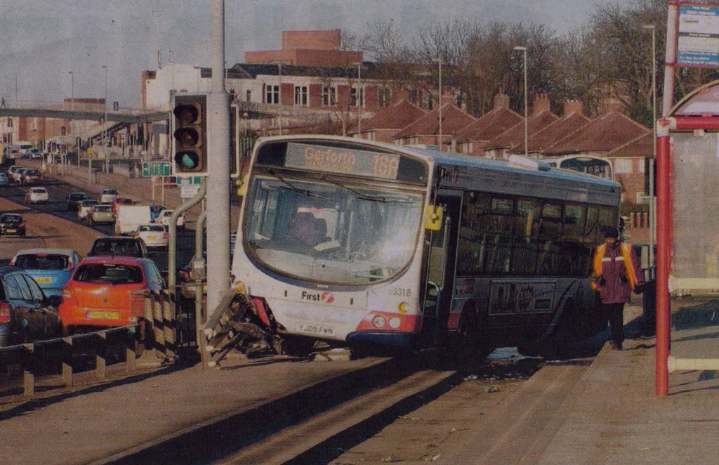 First Leeds Guided bus crash York Road clifford stead Flickr