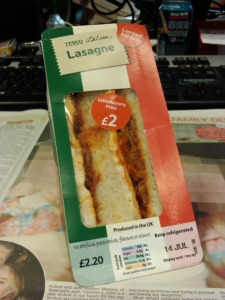Tesco Lasagne Sandwich Review Flickr