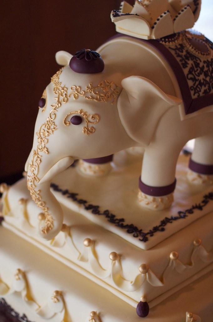 Ornate Elephant Wedding Cake BethAnn Goldberg