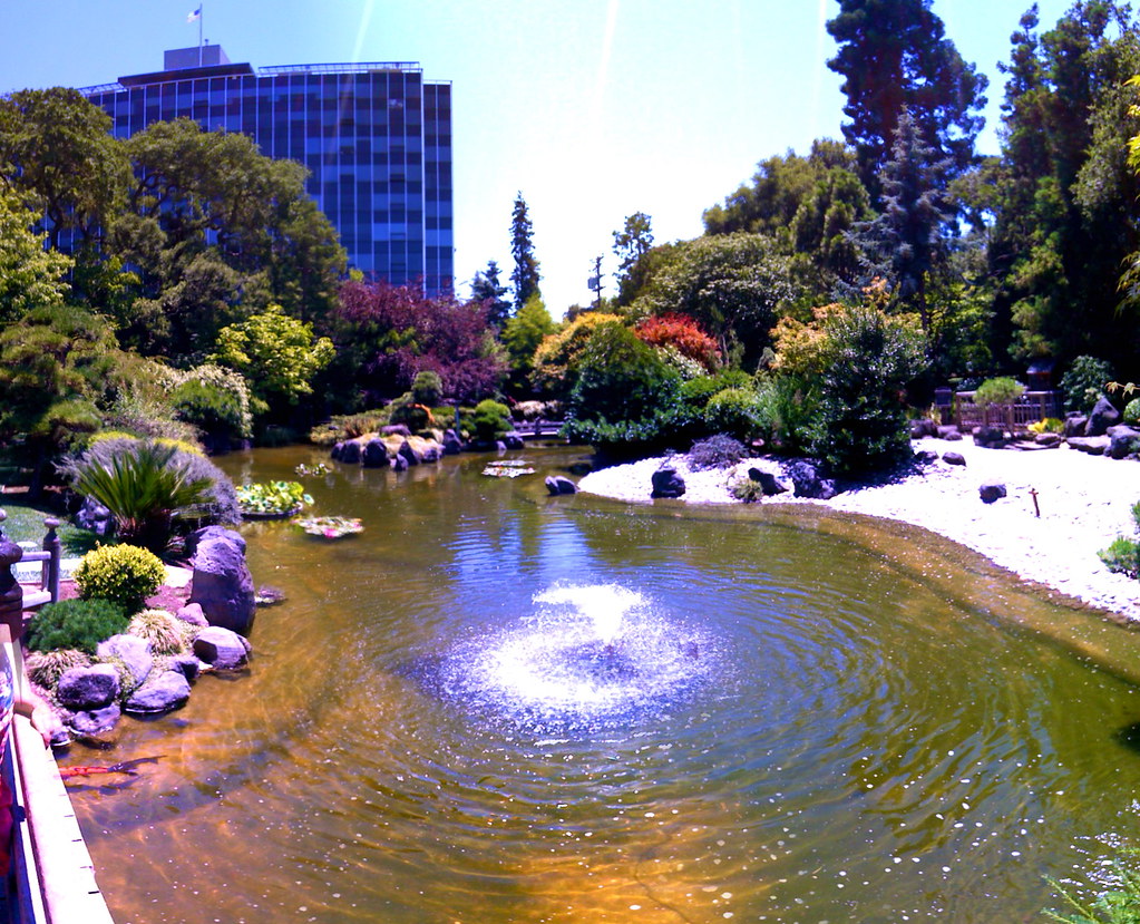 San Mateo Japanese Garden I used the AutoStitch app to cre… Flickr