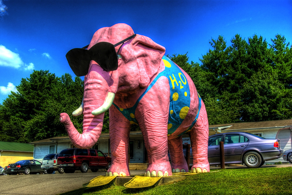 Ellie, Pink Elephant, Cookeville, TN www.roadsideamerica.c… Flickr