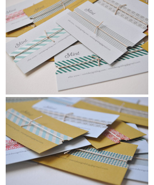 Mint_blog_design Homemade business cards by Ellie Snow of… Flickr