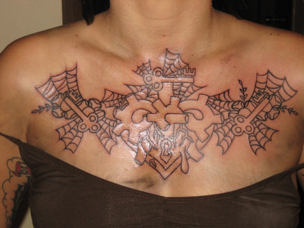 Heart Chest Piece basic outline Sacred Heart Tattoo, Lincoln NE