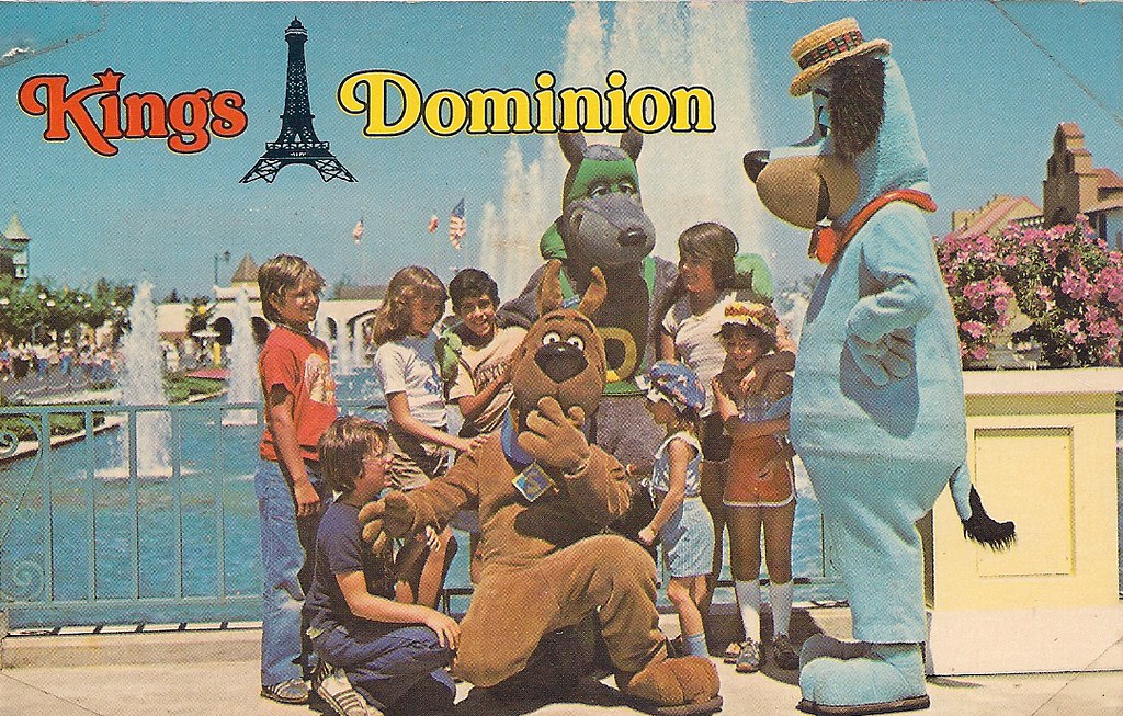 HannaBarbera Kings Dominion Amusement Park postcard, 1979