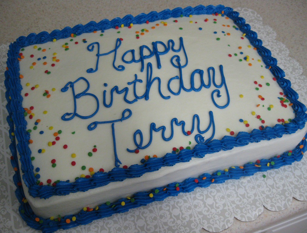 Birthday CakeTerry 1/4 sheet cake chocolate cake with bu… Flickr