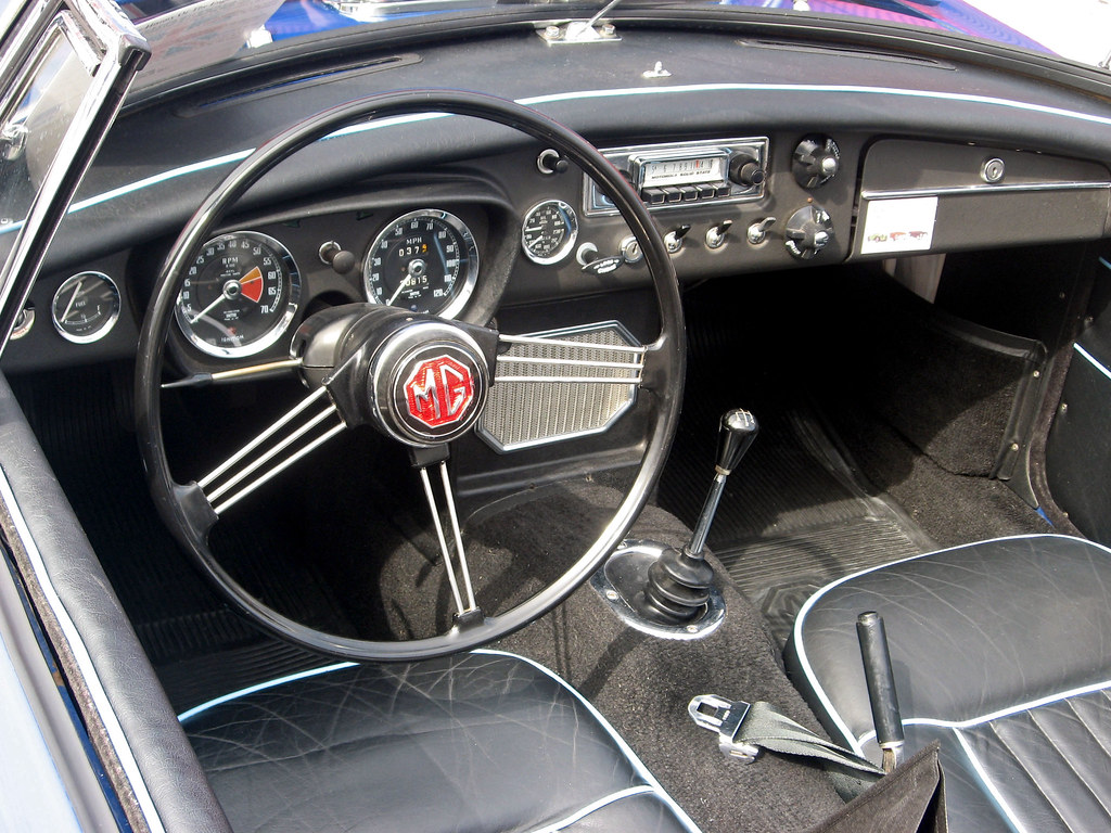 1967 MGB tourer dash Radio is what appears to be a period … Flickr