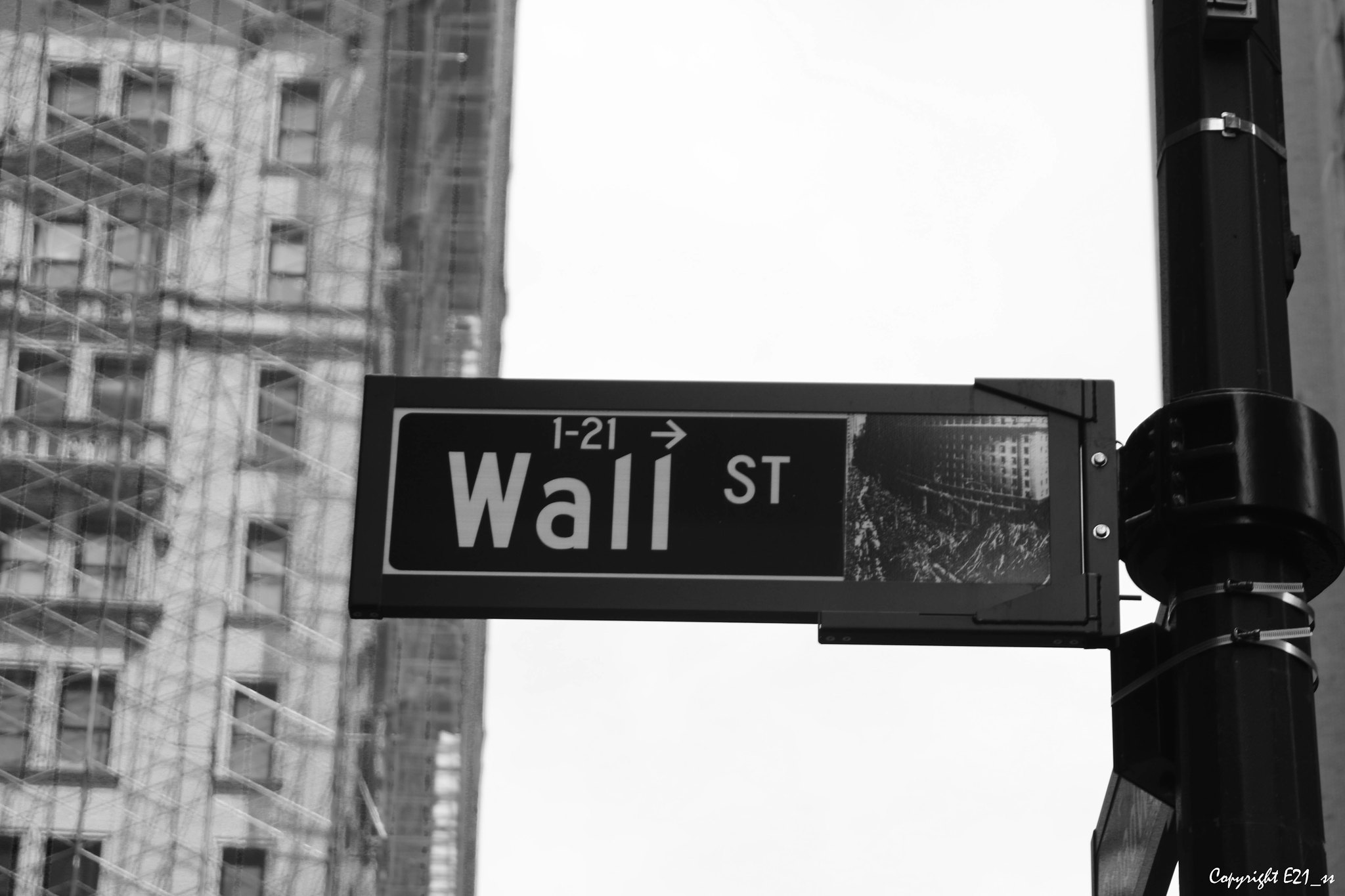 E21S New York Wall Street Charging Bulls