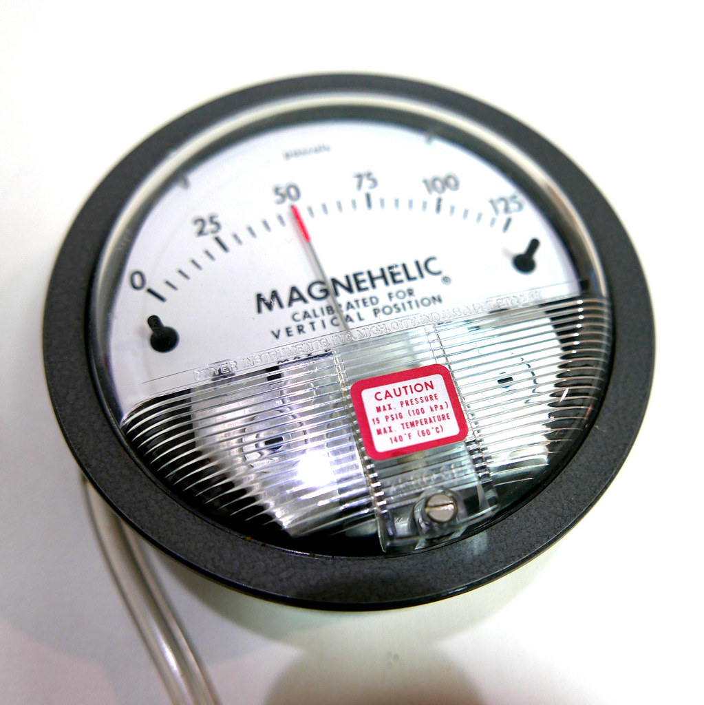 2 Magnehelic Pressure Gauges Dwyer 500/125 Pascals eBay