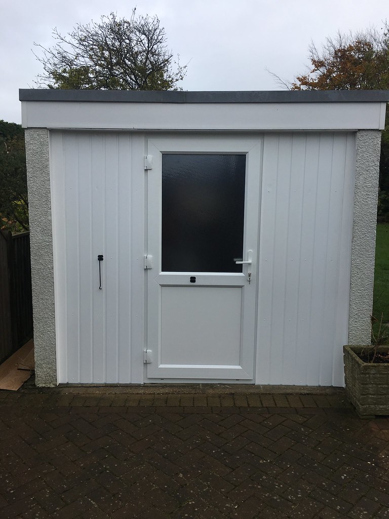 Converting a single garage door opening with a upvc double… Flickr