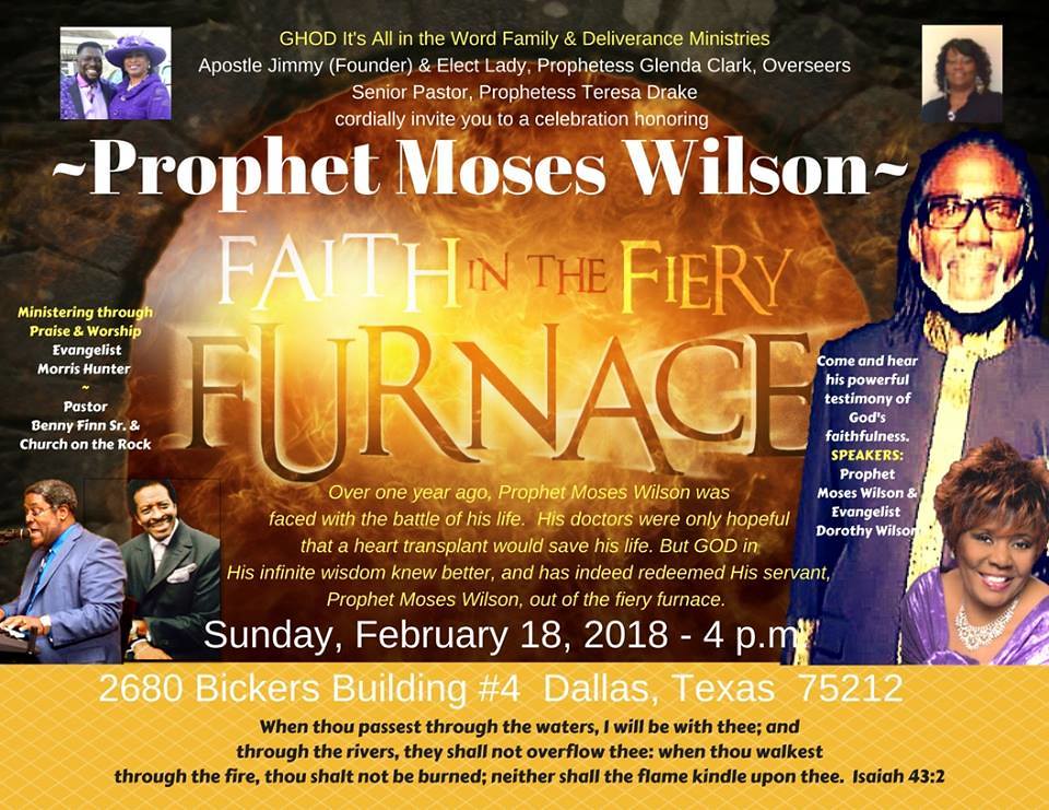 festival of praise 2023 dallas tx Appreciation Celebration Prophet Moses Wilson Christian