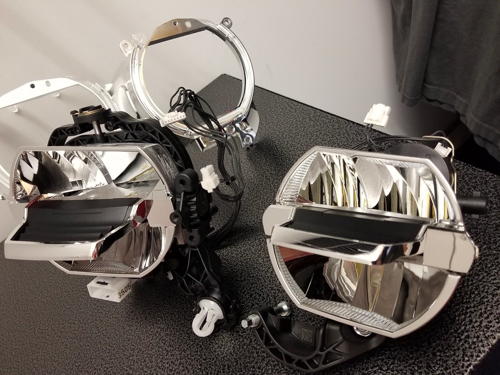 BMW E38 adaptive LED headlight retrofit