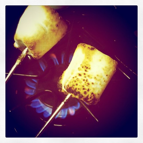 Roasting marshmallows over a gas stove. That's how we roll… Flickr