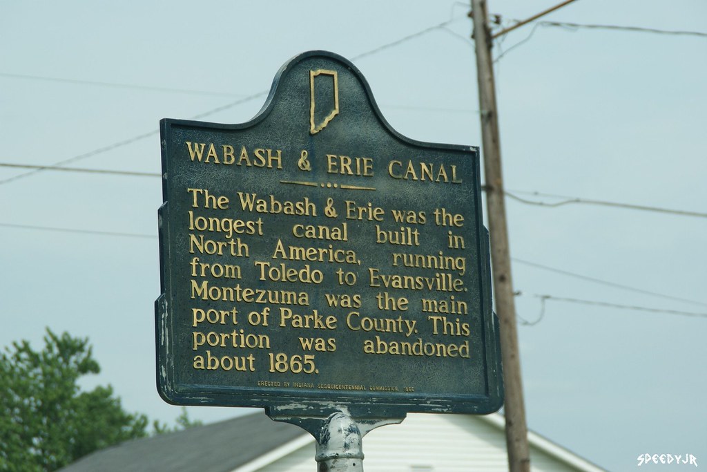 Indiana Historical Plaque Wabash & Erie Canal Montezum… Flickr
