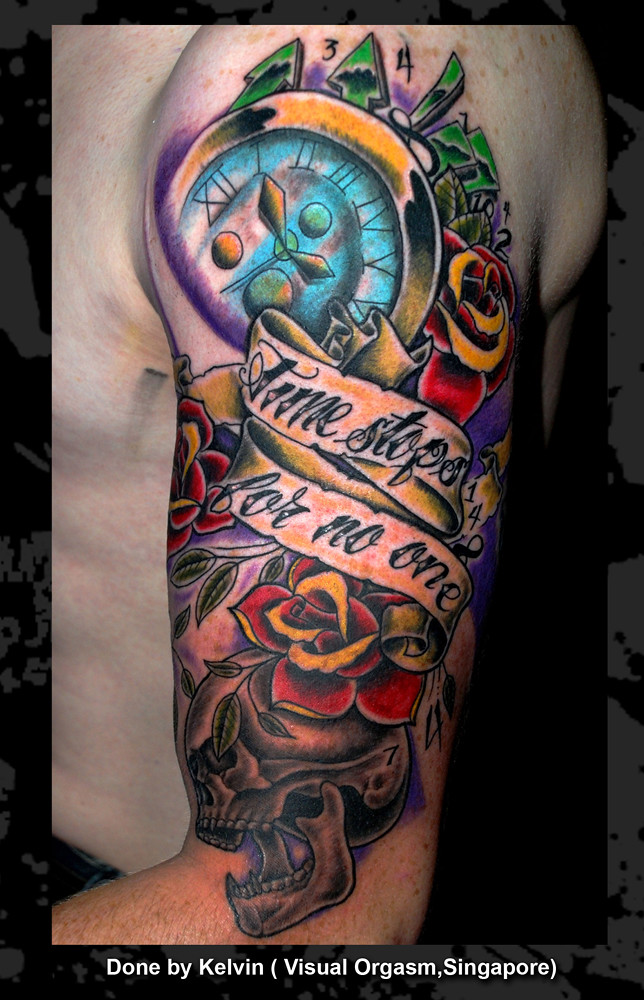 new skool half sleeve Visual Orgasm Tattoo Flickr