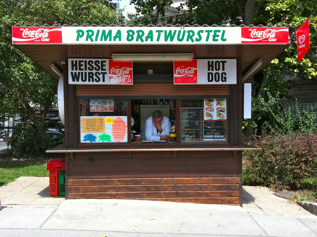 Slow Day at the Wurst Stand Wurst stand located at the Vol… Flickr