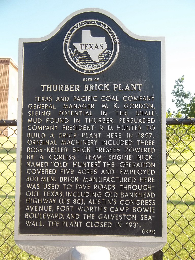 Site of Thurber Brick Plant, Thurber, Texas Historical Mar… Flickr