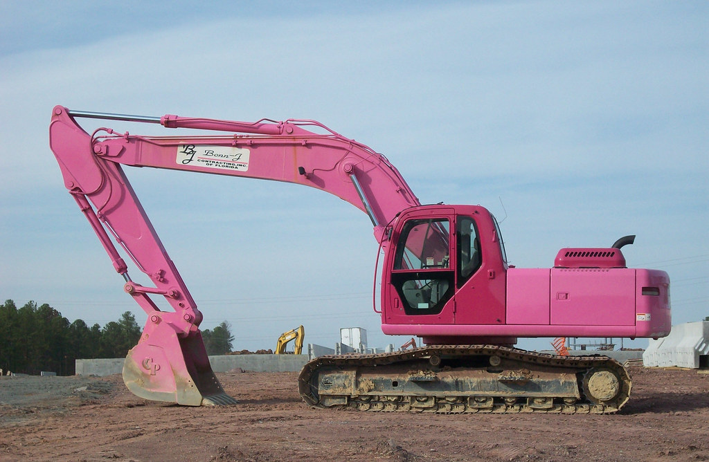 Pink Backhoe You've heard about the Pink Cadillac, right? … Flickr