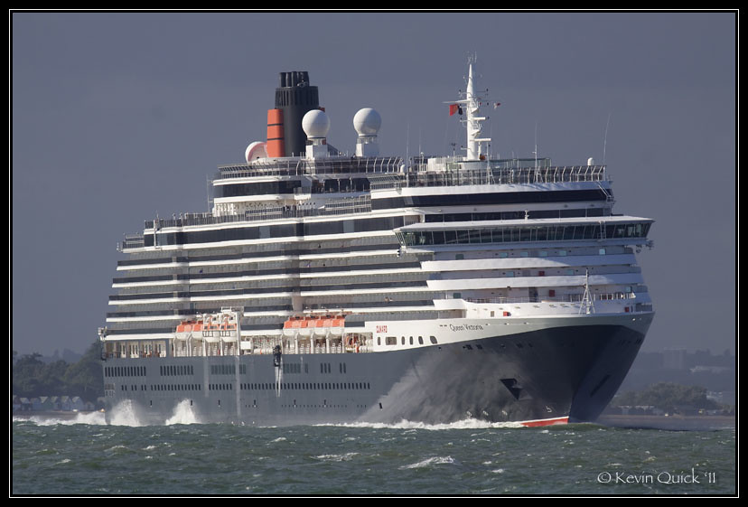 Queen Victoria Cunard Line Cruise Ship Built 2007 Flag