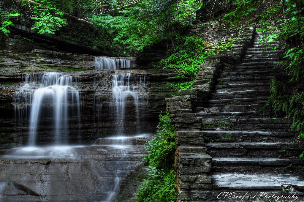Upper Buttermilk Falls, Ithaca, NY HDR Chris Sanford Flickr