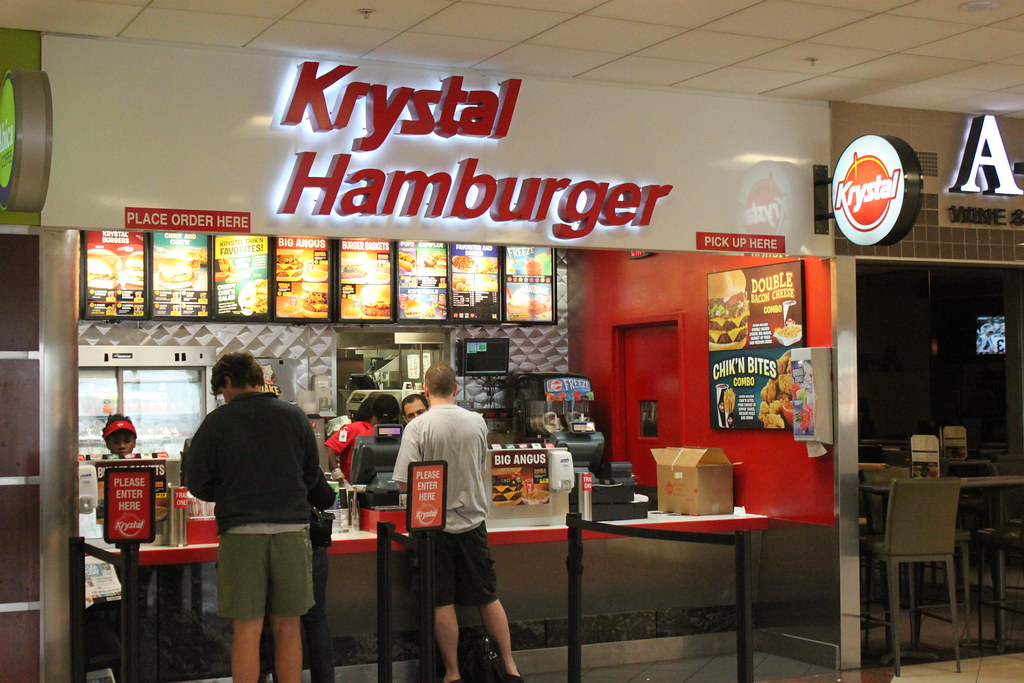 A Krystal Hamburger shop at Atlanta's Hartsfield Airport Flickr