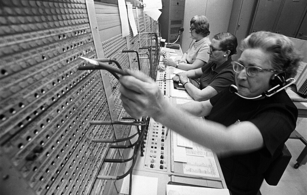 Oldfashioned PBX switchboard at NE Life Insurance Co., Co… Flickr