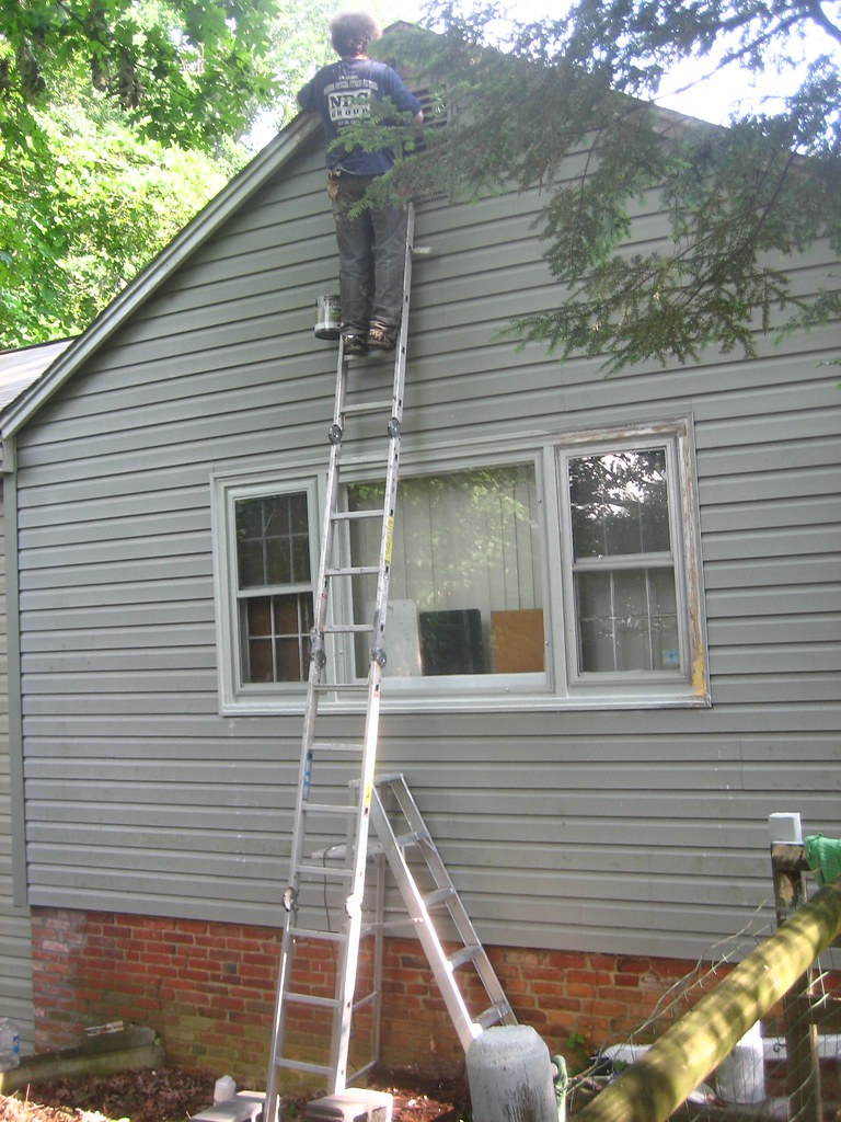 roof soffit painting 0 Clint up on ladder IMG_3106… Flickr
