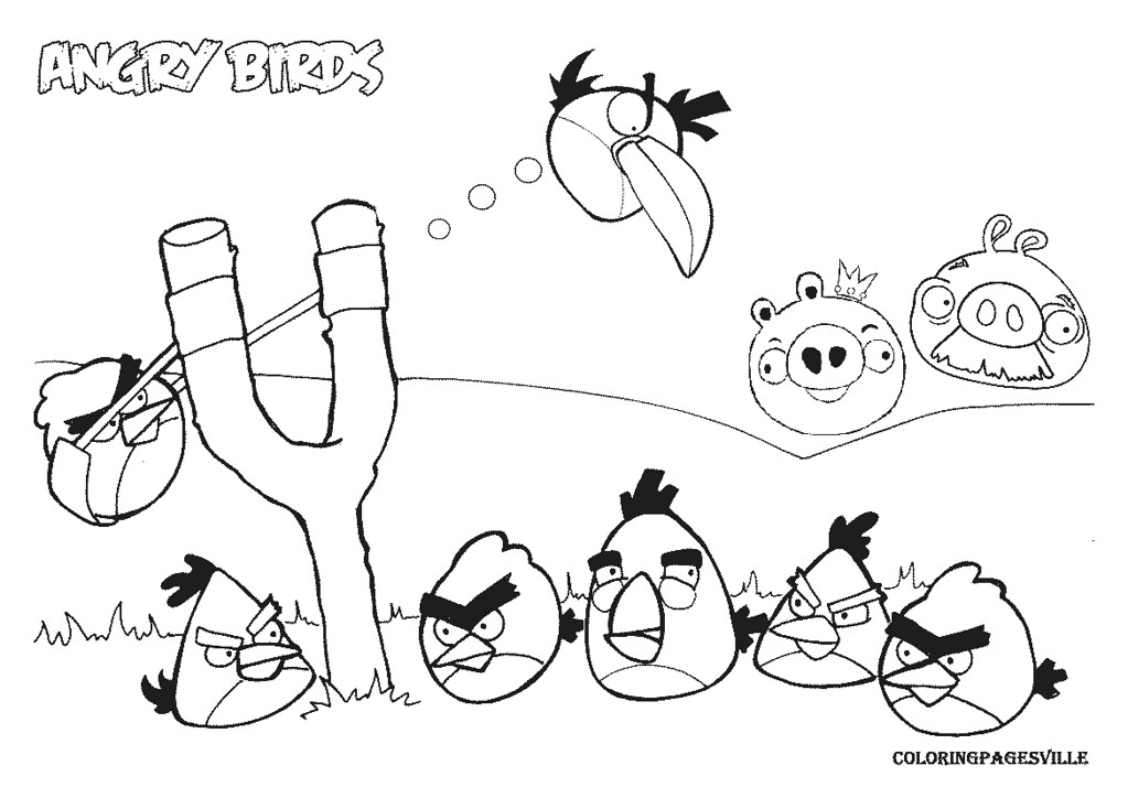 Kids-n-fun.com 42 coloring pages of Angry Birds