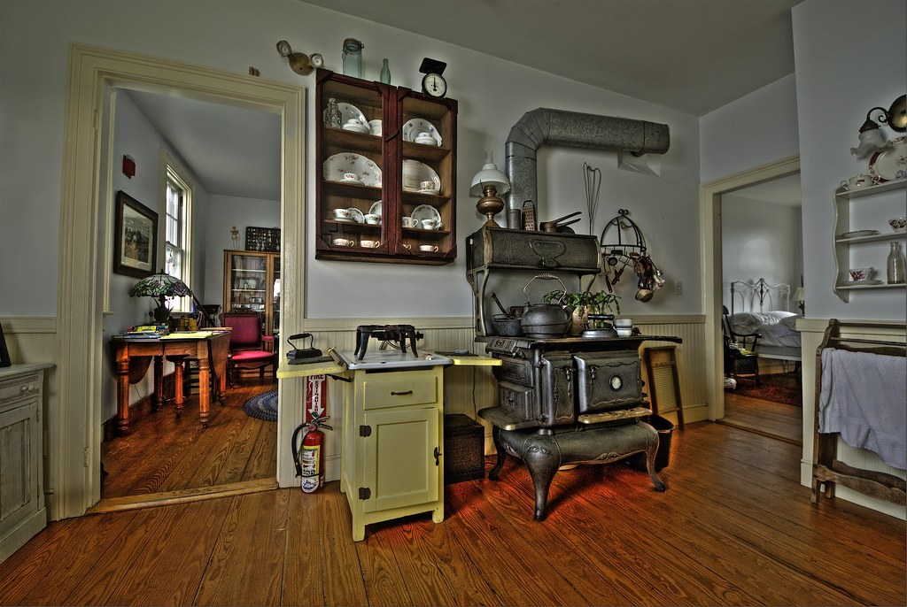 Modern kitchen in 1900's Rose Island lighthouse interior. … Flickr