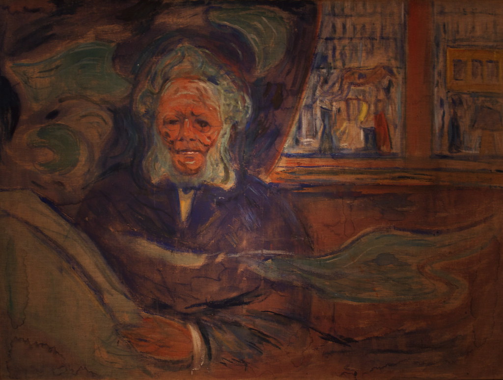 Henrik Ibsen at the Grand Cafe, Edvard Munch, 190910