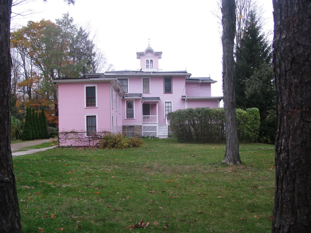 The Pink House in Wellsville, NY Edwin Bradford Hall, a pr… Flickr