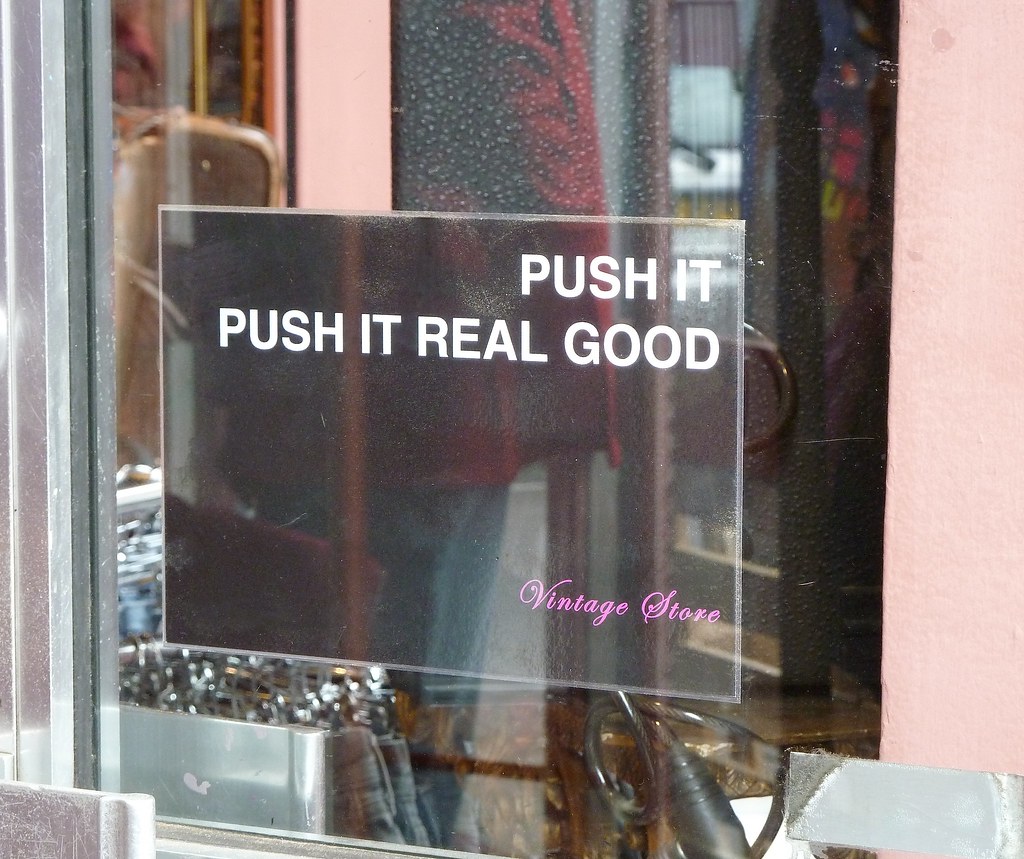 Push it real good This door sign is made of epic win ) Whiskers