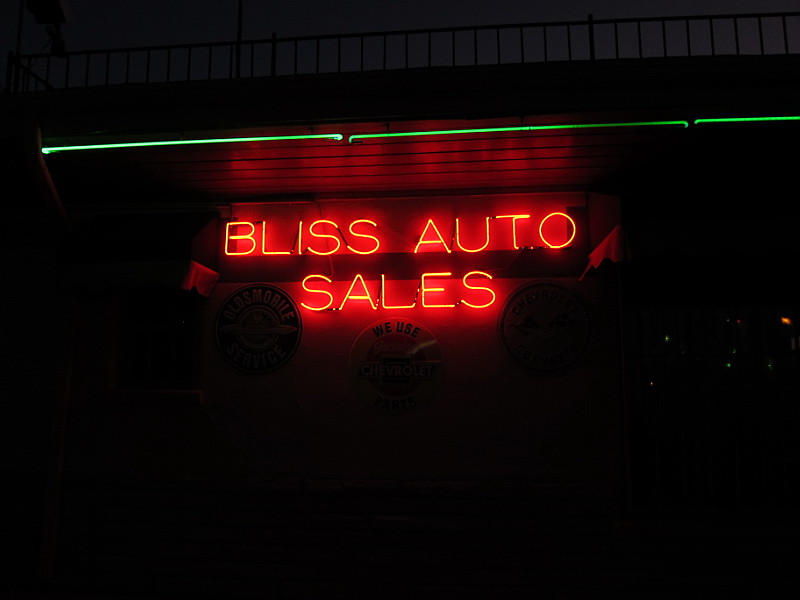 Bliss Auto Sales sign, El Paso, TX This car lot on Pershin… Flickr