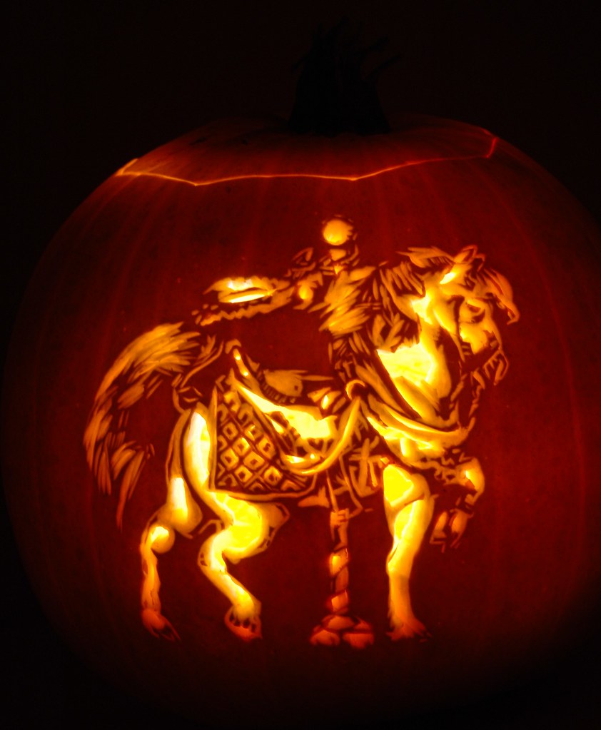 Carousel Horse 1 A carousel horse carved into a pumpkin. … Flickr