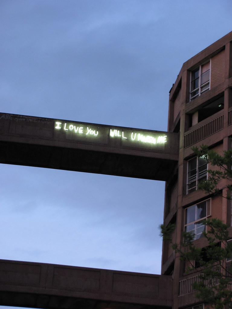 I love you, will U marry me, at Park Hill Sheffield 3 Flickr