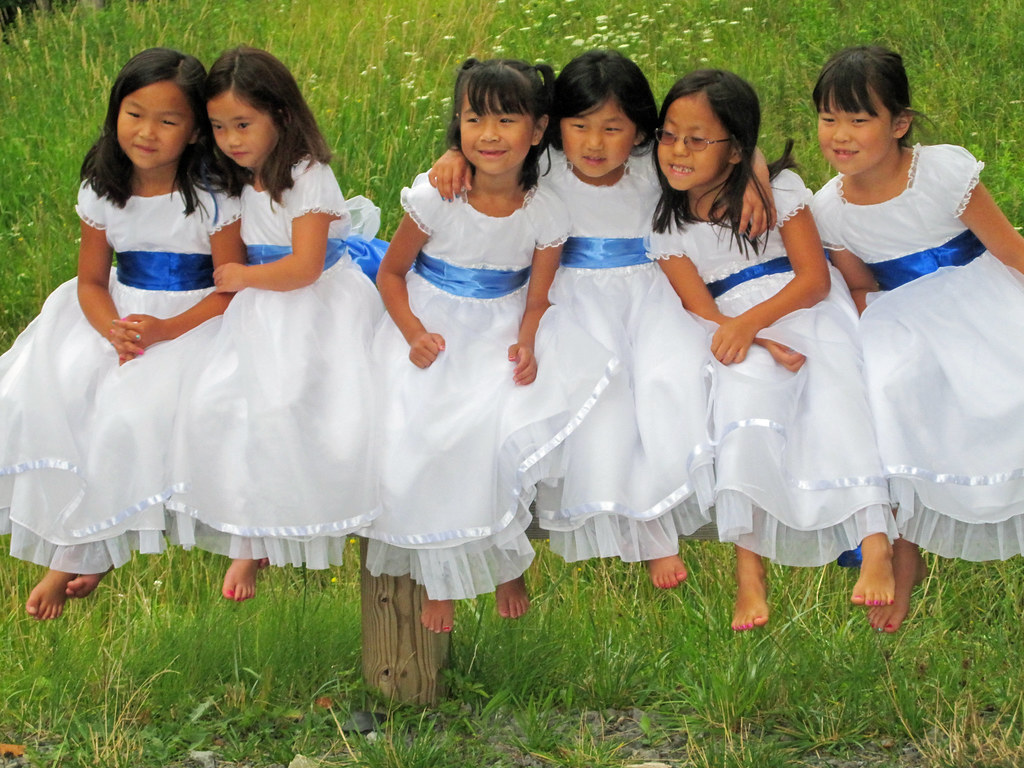 Girls in White Dresses With Blue Satin Sashes Flickr
