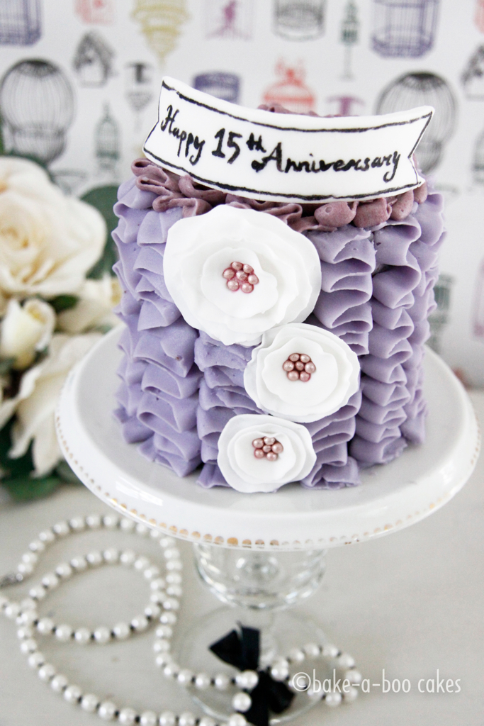 My parents 15th mini anniversary cake Mini ruffles cake Flickr