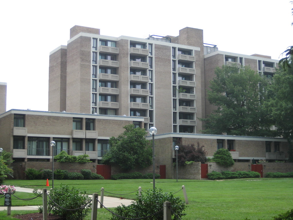 Tiber Island The dirtcolored brick and brutalist style ho… Flickr
