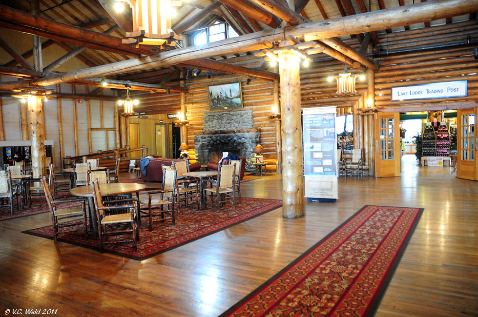 Lobby and gift shop, Lake Lodge, Yellowstone Designed by R… Flickr