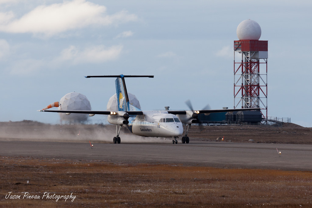 Canadian North off Gjoa Haven The Dash8 departs Gjoa Have… Flickr