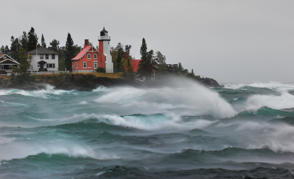 "September Gale" Eagle Harbor Lighthouse Eagle Harbor , … Flickr