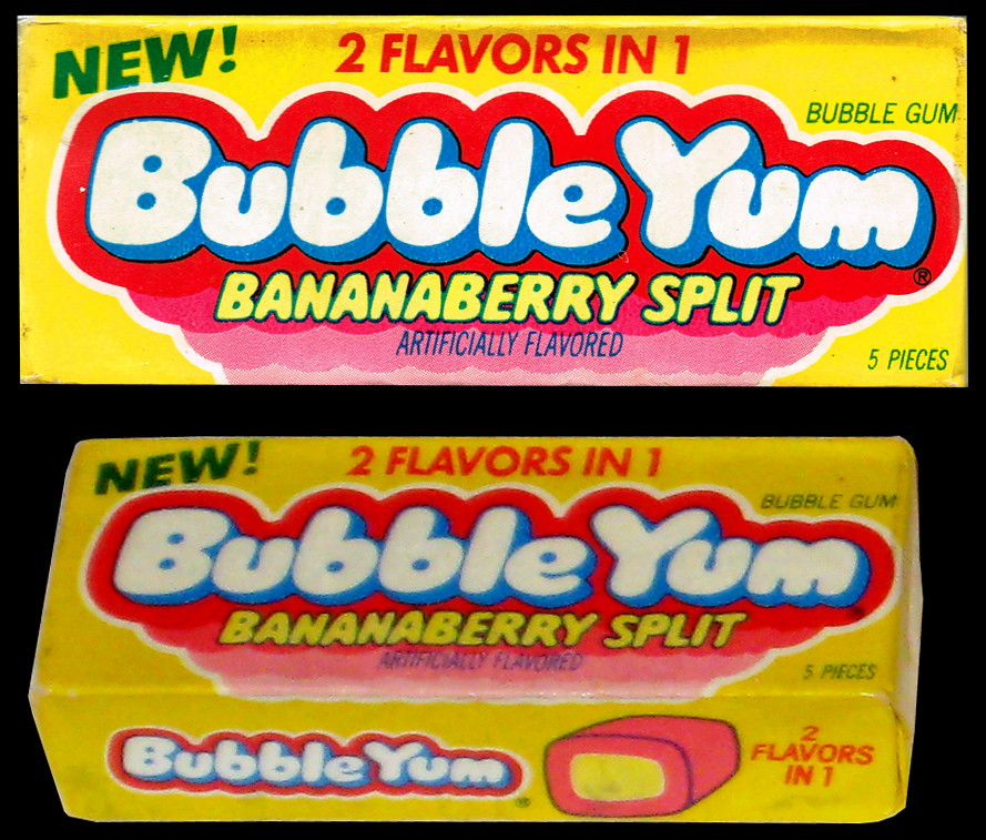 Bubble Yum Bananaberry Split bubble gum pack 1980's Flickr