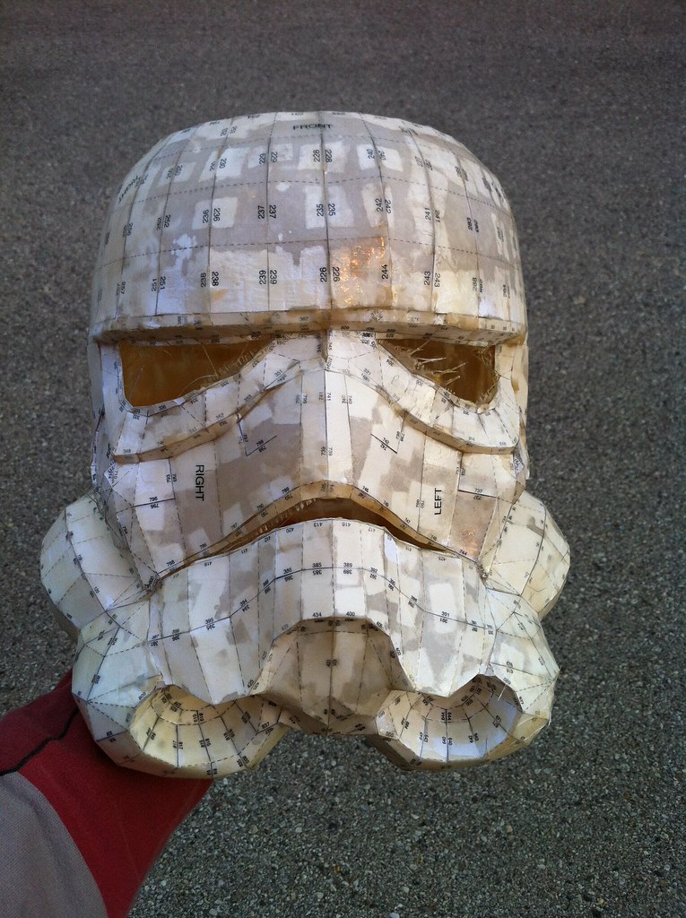Stormtrooper Helmet Pepakura Clearer shot of the helmet