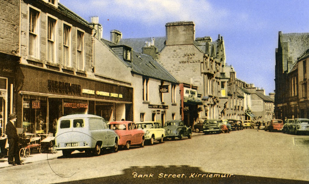 Old postcard of Bank Street, Kirriemuir with Equitable Coo… Flickr