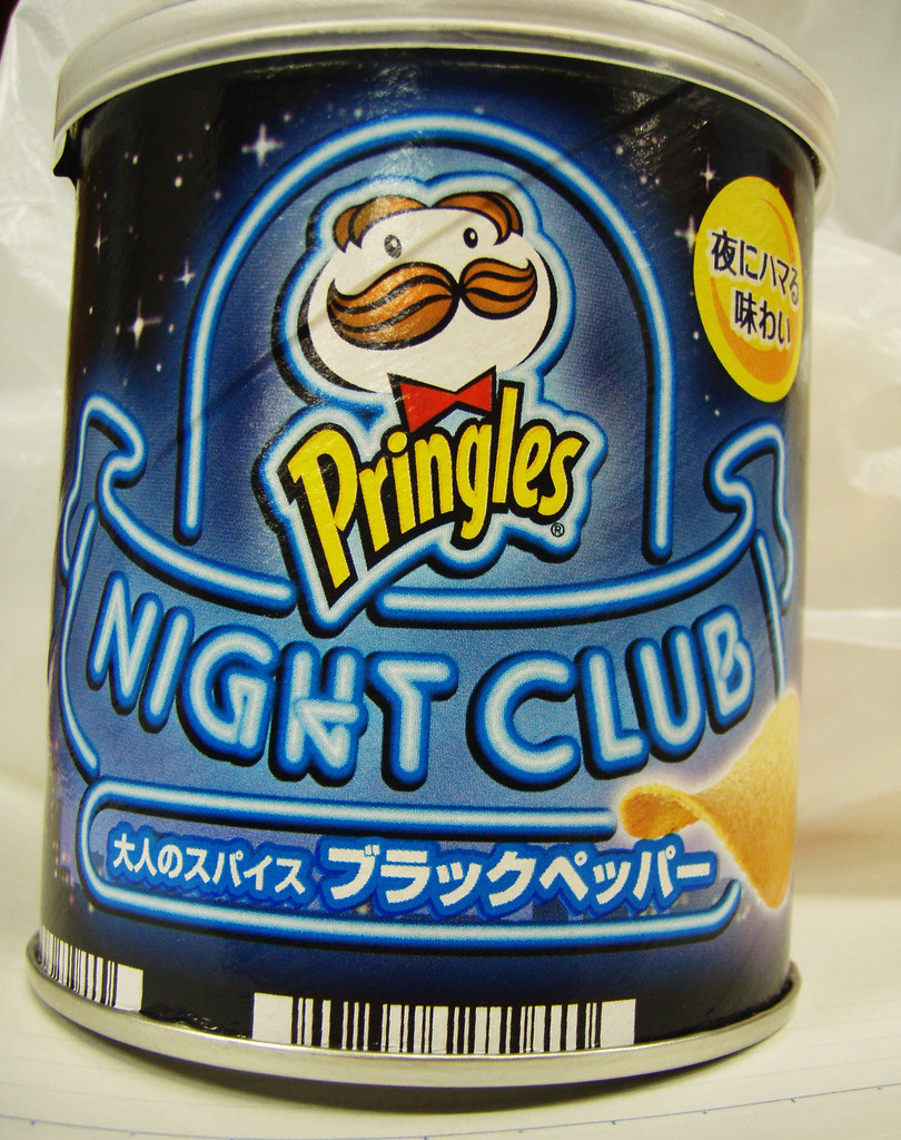Night Club Pringles Black pepper flavor. Simple, and quite