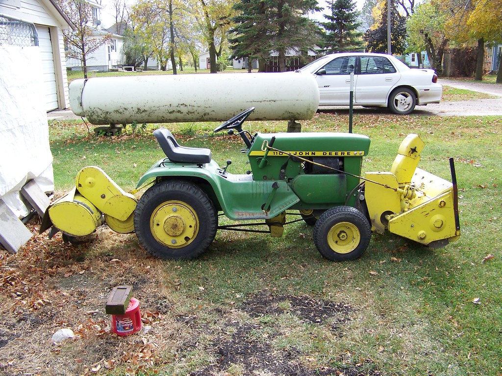 John Deere 110 With the model 31 tiller, and model 47 snow… Anthony